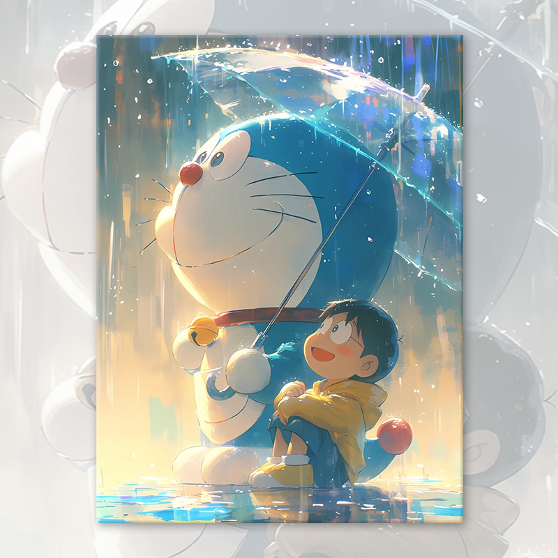 哆啦a梦木质拼图1000片成人大型解压动漫卡通益智玩具周边礼物500