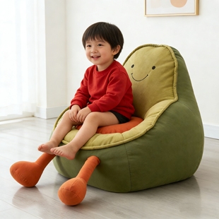 网红儿童沙发卡通牛油果座椅客厅休闲懒人沙发宝宝阅读可爱小沙发