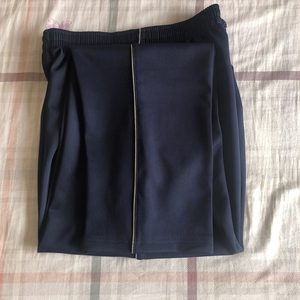 反光细灰条校服裤子深蓝色荧光一条细灰杠直筒学生校裤宽松夏季款