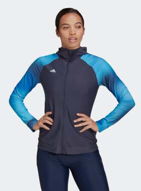 Adidas/阿迪达斯 女子 GUARD 游泳运动连帽泳衣 HB1676