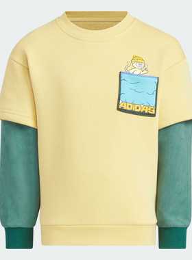 Adidas/阿迪达斯 儿童运动休闲宽松卫衣套头衫 JJ4955