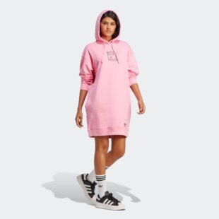 Adidas/阿迪达斯 女子三叶草MR.A 联名运动连帽长袖连衣裙 HY4269