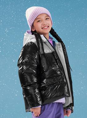 Adidas/阿迪达斯 大童亲子保暖运动休闲宽松连帽羽绒服 JI6154