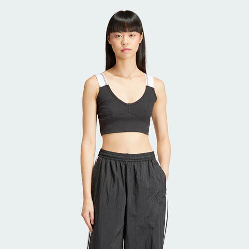 Adidas/阿迪达斯 女子三叶草宽肩带运动吊带抹胸 IT7299
