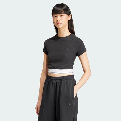Adidas/阿迪达斯 女子三叶草 TEE 短款运动短袖T恤 IT9771