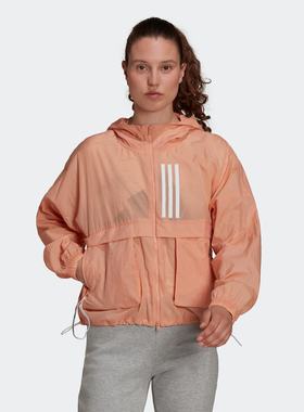 Adidas/阿迪达斯 女子运动可收纳连帽夹克外套 H40972
