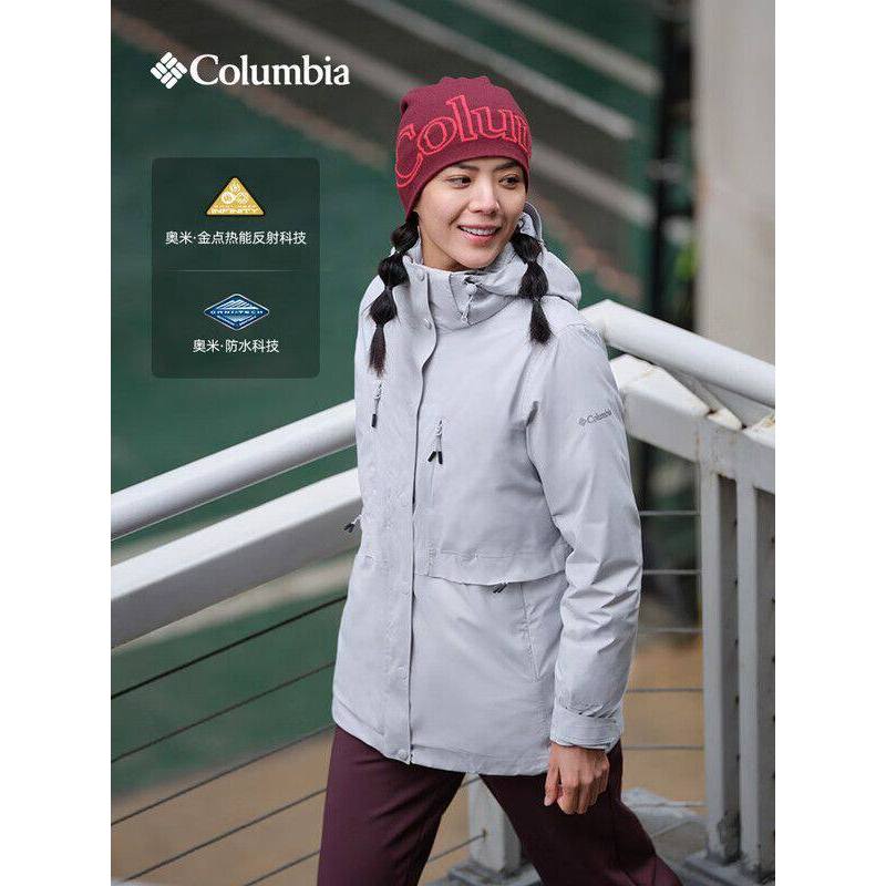 Columbia/哥伦比亚 女子户外羽绒三合一防水冲锋衣 WR3753-075
