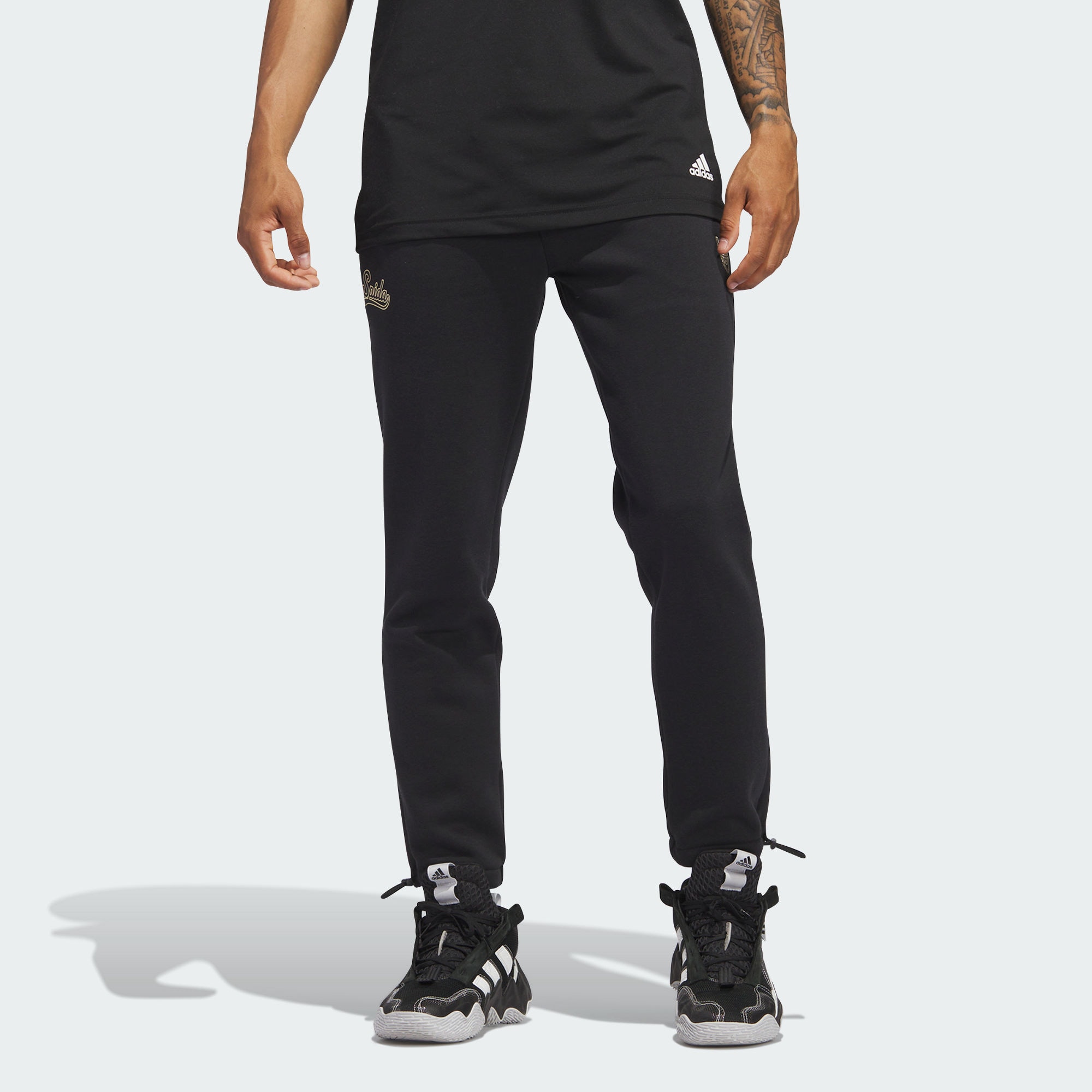 Adidas/阿迪达斯 男子DON PANT 米切尔篮球运动裤 IJ0283