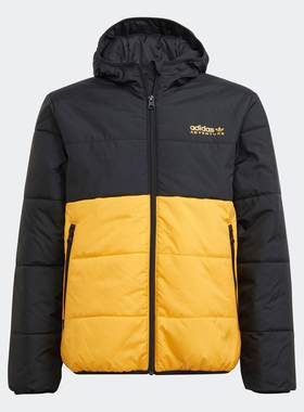 Adidas/阿迪达斯 大童亲子三叶草梭织运动连帽棉服 H31234