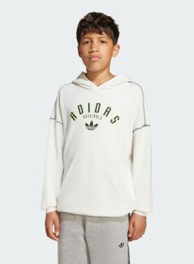 Adidas/阿迪达斯 大童亲子三叶草运动宽松连帽卫衣套头衫 JX5267