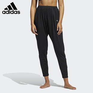Adidas 女款 宽松跑步运动健身速干小脚训练长裤 GT3007 阿迪达斯