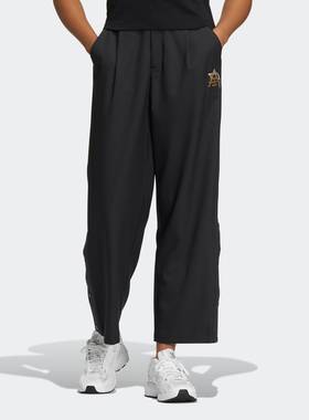 Adidas/阿迪达斯 女子三叶草美式复古风运动长裤 IC6586