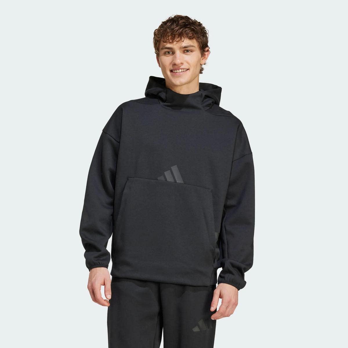 Adidas/阿迪达斯 男子 ZNE 黑标制服保暖连帽卫衣套头衫 JE7537