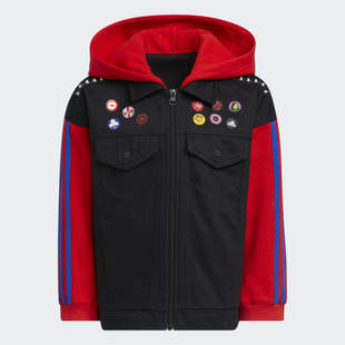 Adidas/阿迪达斯 儿童 MARVEL 运动休闲连帽套头衫卫衣 HI1008