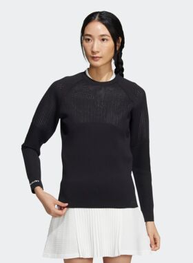 Adidas/阿迪达斯 女子高尔夫运动套头杉毛织上衣 HB3569 HB3570