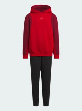 Adidas/阿迪达斯 大童亲子太空棉连帽长袖长裤运动套装 JN4385