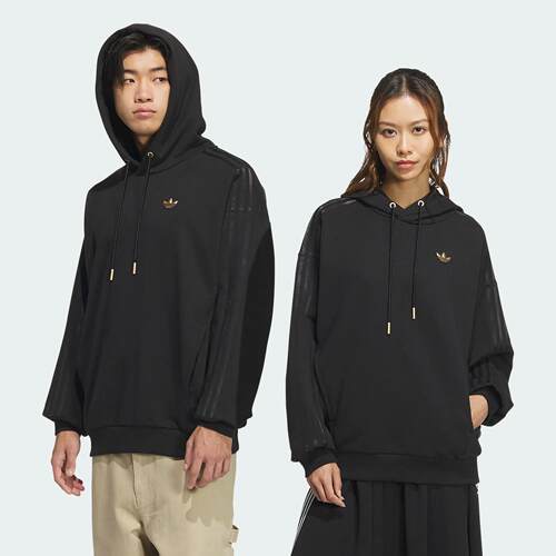 Adidas/阿迪达斯 男女三叶草针织毛圈宽松连帽卫衣套头衫 KA0819