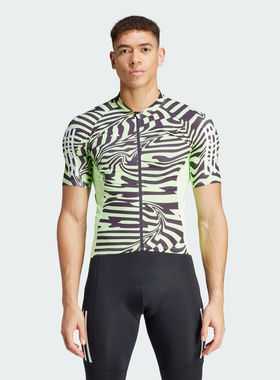 Adidas/阿迪达斯 男子骑行印花运动修身短袖T恤 IT3419