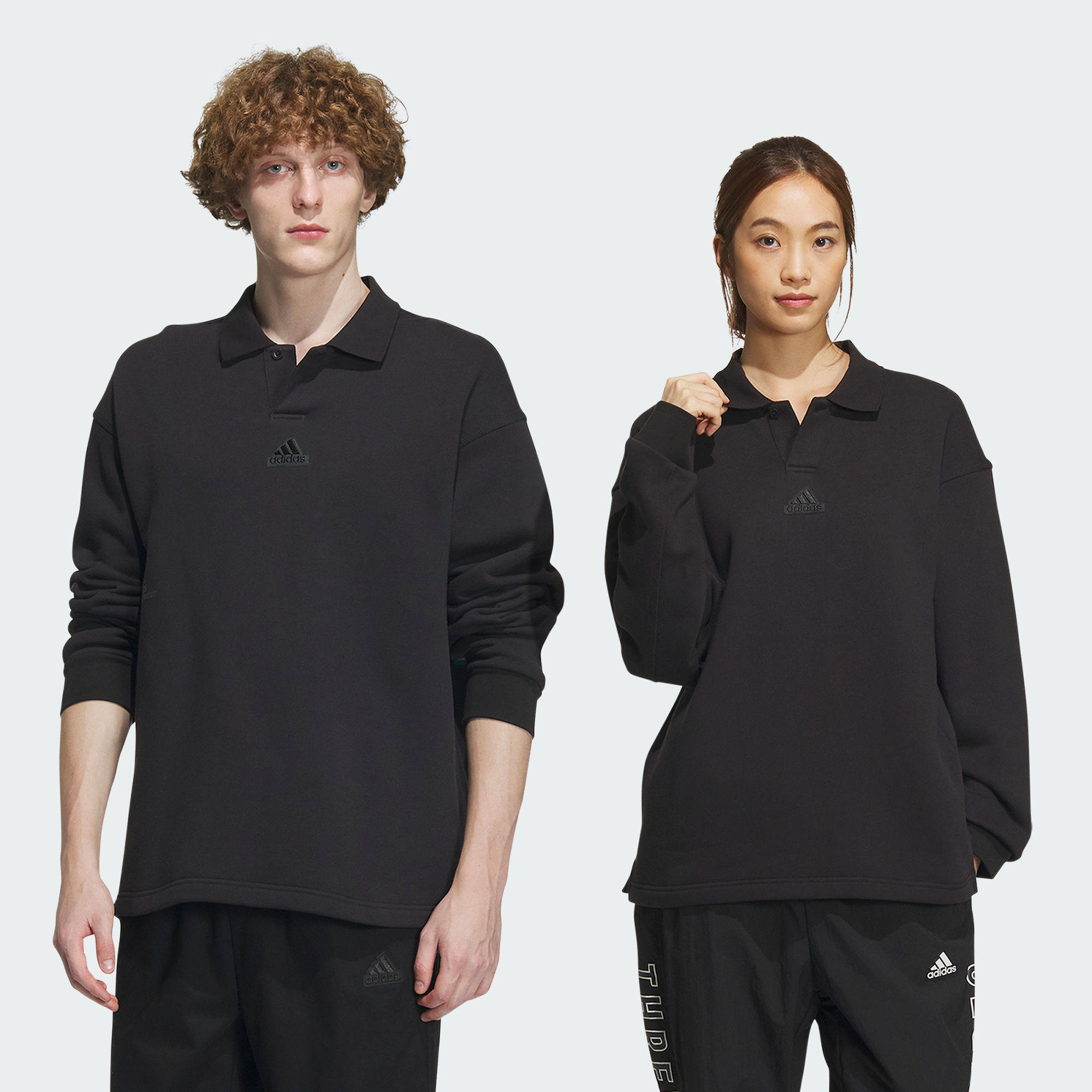 Adidas/阿迪达斯 男女 POLO 运动翻领卫衣套头衫 IT3972