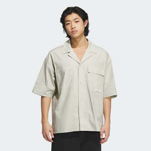 Adidas/阿迪达斯 男子运动休闲宽松短袖衬衫 JN4513