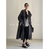 徐大脸吖定制 天丝&长绒棉松弛慵懒感宽松垂顺收腰长风衣外套女春