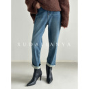 子女 天丝高弹显瘦直腿加绒百搭牛仔裤 徐大脸吖定制 秋冬刚需靴裤