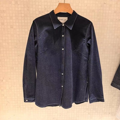 K0261BL08素2026春1款1950国内正品代购环保棉盐缩提花绒布衬衫