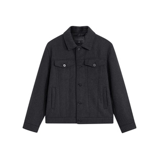 (仅2XL/3XL）T男装剪标春秋装上衣新款格子夹克外套B4309/7014