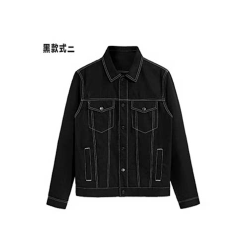 潮流青年牛仔工装茄克翻领夹克