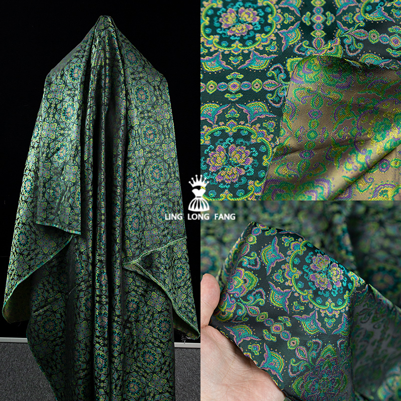 花卉布料宋锦缎国风设计师面料