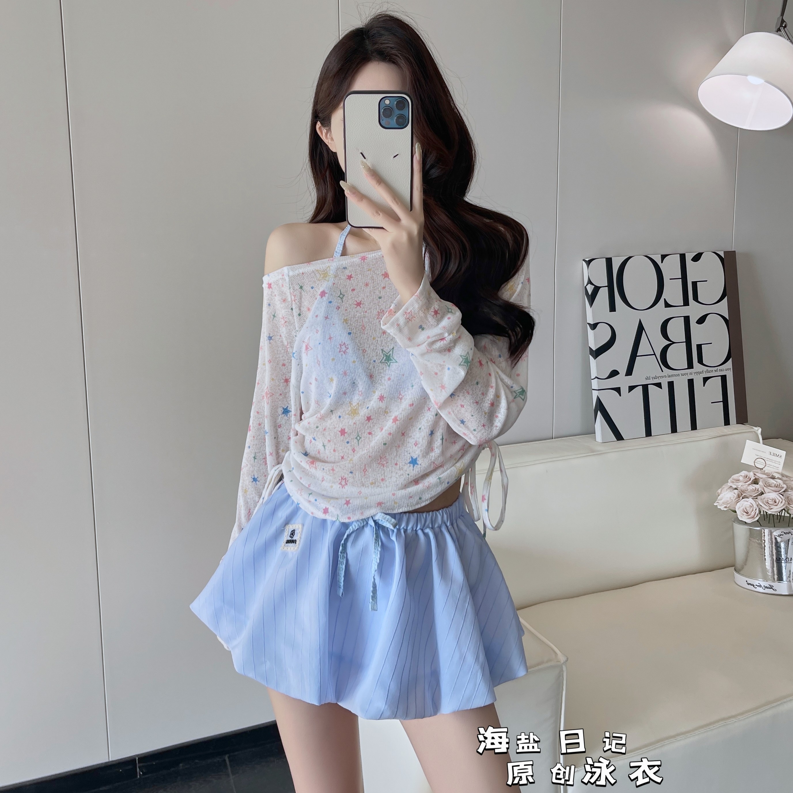 新款纯欲清新三件套显瘦温泉海边度假高级感绝美女比基尼分体泳衣