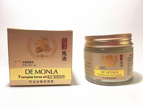 补水保湿滋润正品马油面霜膏纯非韩国DE MONLA日本北海道原装