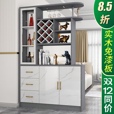 实木板玄关鞋柜一体客厅隔断屏风