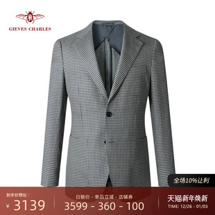 外套 COLOMBO进口羊毛面料千鸟格休闲西服男半里薄款 卓雅系列