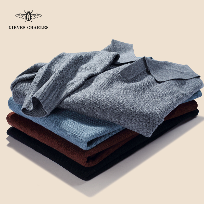 弹力针织衫GIEVESCHARLES翻领