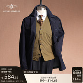 休闲猎装 深蓝纯棉牛仔夹克外套百搭复古美式 男士 夹克 复古系列