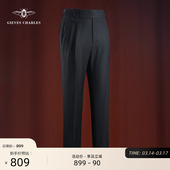 商务正装 双褶西裤 意大利进口面料纯羊毛那不勒斯意式 长裤 VBC