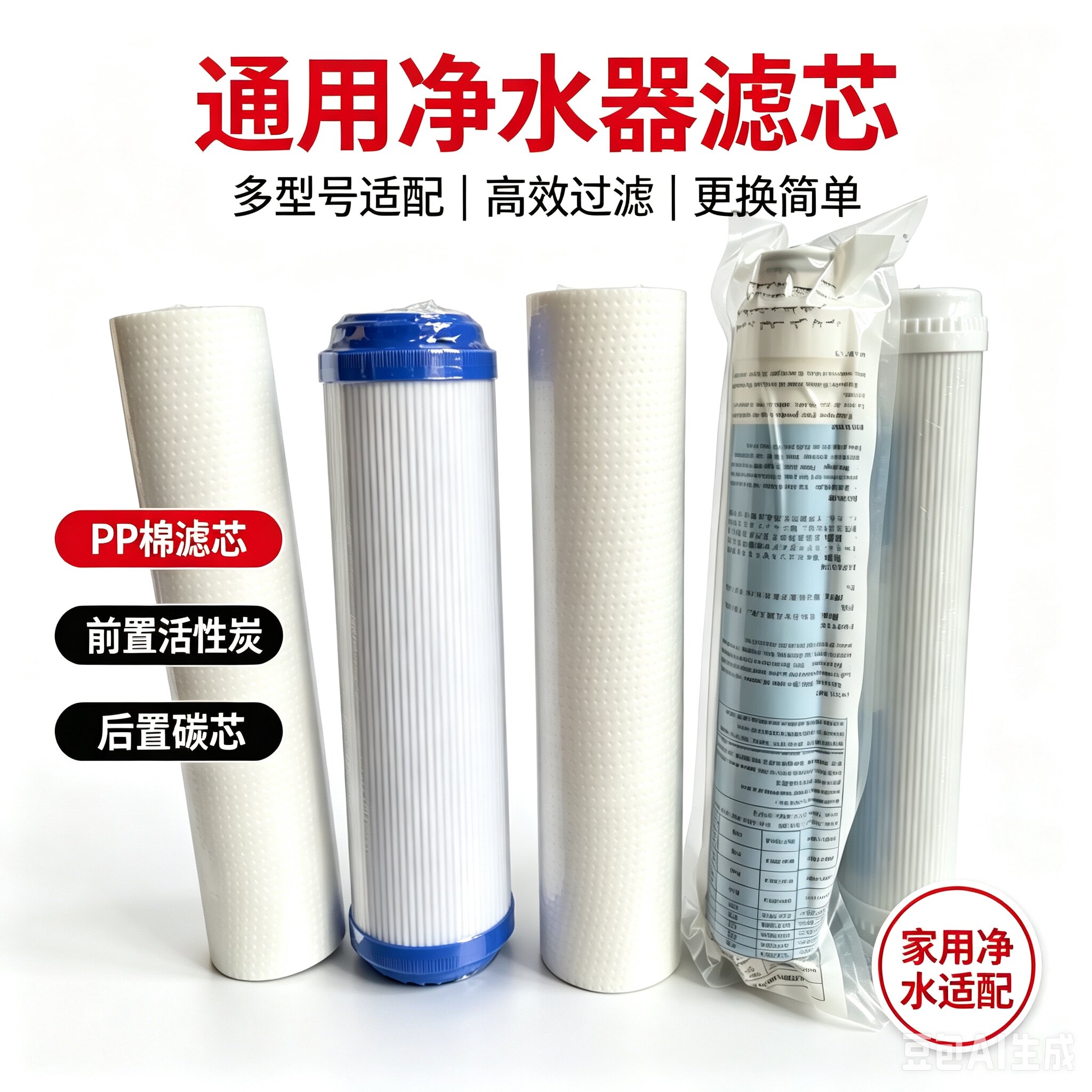 净水机新款11.3寸新款通用滤芯五级全套赠送工具遥控器