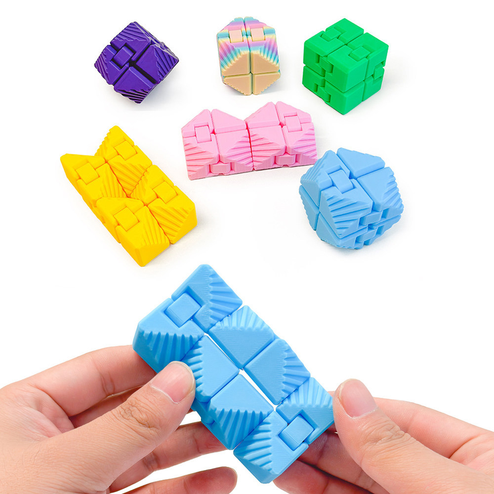 创意3D打印彩色无限魔方减压解压发泄折叠方块大人儿童玩具礼物图片