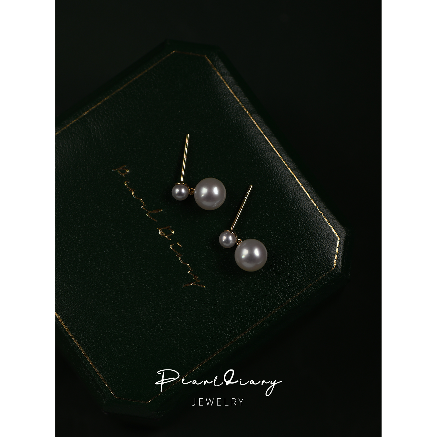 珍珠耳钉淡水珍珠日志简约