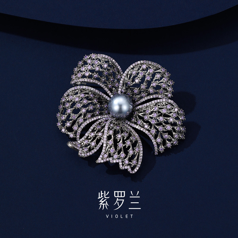 【紫罗兰正版】丝蕾花胸针