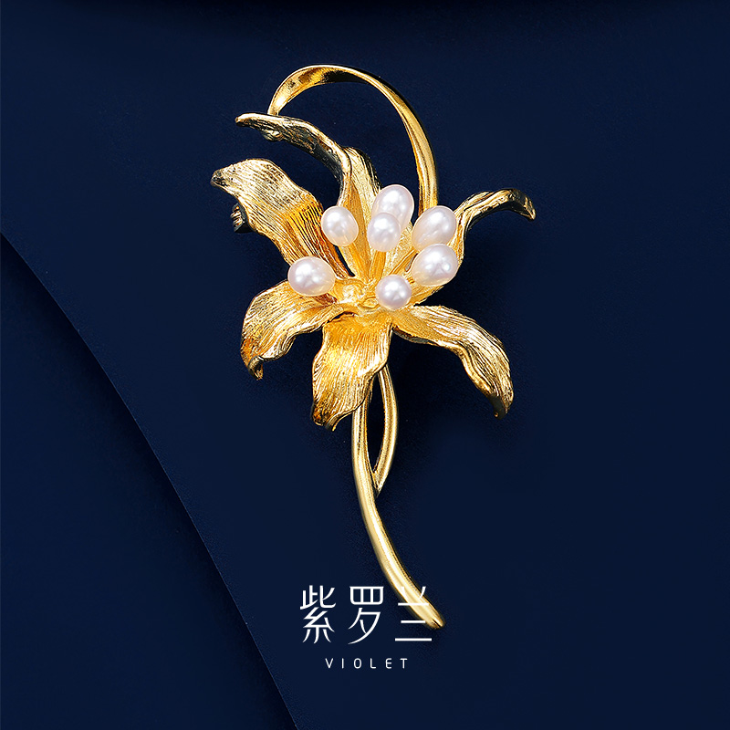 【紫罗兰正版】百香胸针高档女精致花朵款精致胸花别针小众设计潮