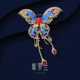 蝴蝶百搭胸花别针节日礼品 珐琅蝶胸针轻奢优雅时尚 紫罗兰正版