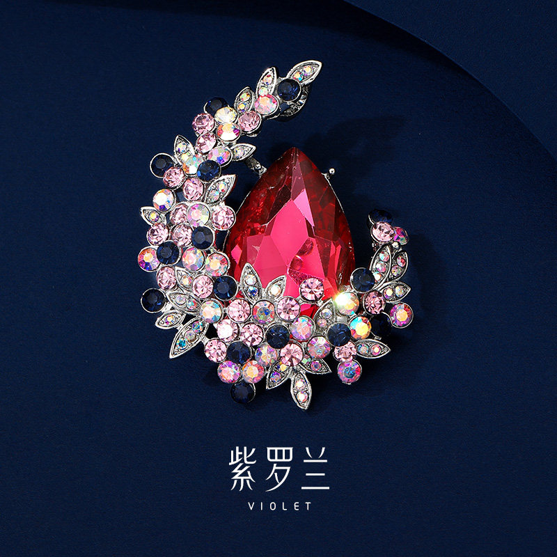 【紫罗兰正版】余月胸针高档女精致月亮大型胸花2022年新款潮别针