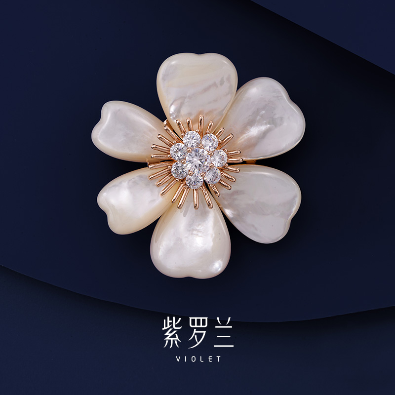 【紫罗兰正版】莎贝花胸针