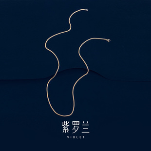 单拍不配首饰礼盒 紫罗兰正版 素简毛衣链素链搭配胸针项链