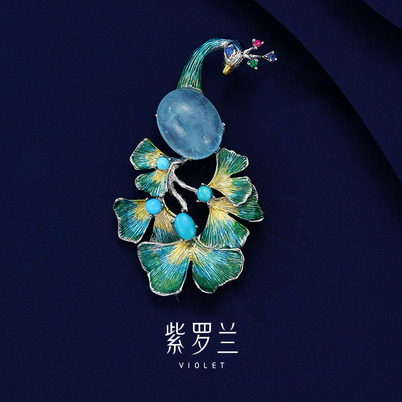 【紫罗兰正版】杏雀胸针