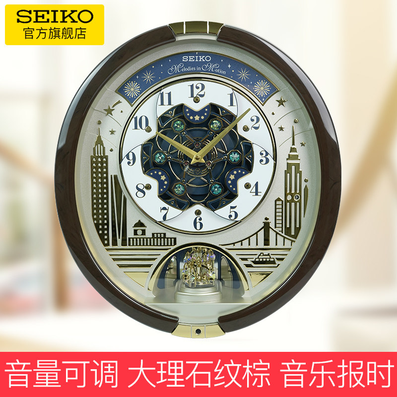 日本精工seiko音乐挂钟大气客厅欧式复古高级现代轻奢QXM602