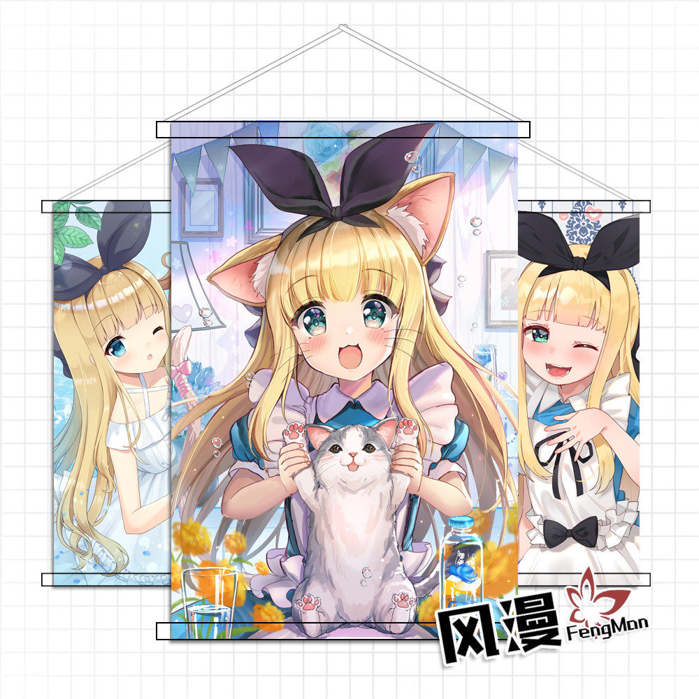 vtuber 彩虹社 物述有栖 alice动漫挂画游戏海报周边卷轴定制超大