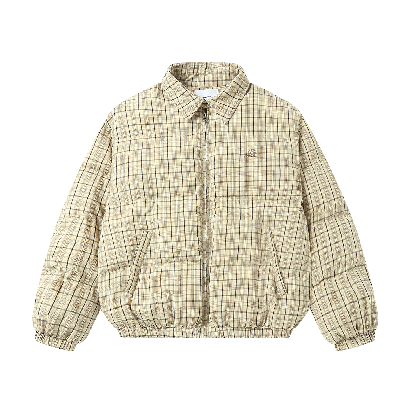 2025冬季美式复古格子夹棉棉衣男女潮牌街头宽松情侣加厚保暖外套